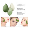 Makeup Sponges Set - Beauty sponges Blending Blenders with 1 Holder and Egg Case, Flawless for Cream, Powder and Liquid (Green, 4Pcs+1Holder+ case)