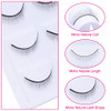 25 Pairs Practice Lashes for Training Eyelash Extension Supplies Training Lashes Strip Eye Lashes Extension Kit for Beginner by FADLASH (5Packs)
