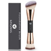 KINGMAS Foundation Brush, Premium Bronzer Makeup Brush, Double Ended Contour Brushes Flat & Angled Round Top for Blending Liquid Powder Concealer Cre