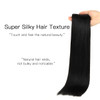 HOTBANANA Wire Hair Extensions, 14 Inch 75g Ombre Walnut Brown to Ash Brown and Bleach, Transparent Fish Line Wire Extensions for Women