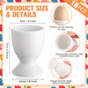 Vesici 18 Pcs Easter Ceramic Egg Holders Bulk Porcelain Boiled Eggs Display Stand Countertop Gift for Easter Party Table Decoration Home Breakfast Co