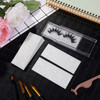 Blulu 50 Pcs Lash Box Internal Glitter Background Paper Rectangle Cardstock for False Eyelashes Storage Case Holder Makeup Cosmetic Container, No Box