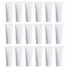 NARAMAX 20PCS 80ml/2.7oz Empty White Plastic Soft Tubes Squeeze Bottles with Flip Cap Travel Cosmetic Makeup Facail Cleaner Lotion Toiletries Sample