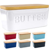 PriorityChef Extra Large Butter Dish with Lid for Countertop, Ceramic Butter Container With Airtight Cover, Butter Keeper for Counter or Fridge, Butt