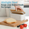 PriorityChef Extra Large Butter Dish with Lid for Countertop, Ceramic Butter Container With Airtight Cover, Butter Keeper for Counter or Fridge, Butt