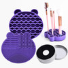 Silicon Makeup Brush Cleaner Mat with Brush Drying manual Make up brush cleaner cleanser machine Cosmetic Brush Cleaning Pad+Makeup Brush Dry Cleaned