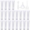 AYWFEY 20 Pcs 8 ml Empty Lip Gloss Tubes + Plastic Funnels + Pipette + Spatula, Refillable Travel Tubes, Clear Lip Balm Tubes, Empty Foundation Tube