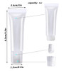 AYWFEY 20 Pcs 8 ml Empty Lip Gloss Tubes + Plastic Funnels + Pipette + Spatula, Refillable Travel Tubes, Clear Lip Balm Tubes, Empty Foundation Tube