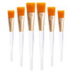 Tegelrying Facial Mask Brush,6 Pieces Soft Face Brushes Mud Mask Applicator Clear Handle for Applying Sleeping Mask,DIY Clay Mask,Body Lotion,Eye Pee