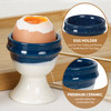 INGOFIN 4 Pcs Ceramic Egg Cups, Egg Holder for Soft and Hard Boiled Eggs, Store and Serve Easter Egg Holder, Tray Kitchen Gadgets Tools, for Home Bre