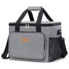 Lifewit Large Lunch Bag Insulated Lunch Box Soft Cooler Cooling Tote for Adult Men Women, Gray 40-Can (24L)
