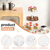 Mwellewm 10 Pcs Cake Stand White Plastic Dessert Table Display Set 4 Pcs 3 Tired Cupcake Stand Cookie Tray Rack Serving Tray Cake Tower and 6 Pcs Des