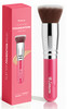 Lamora Makeup Brush Foundation Kabuki - Flat Top Face Brush for Liquid, Cream, and Powder Cosmetics - Full Coverage Blending, Buffing, Stippling, Con