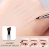 KINGMAS Eyebrow Brush Spoolie Professional Double-Ended Angled Eye Brow Brush for Lining and Shaping Brows or Lashes (Black)