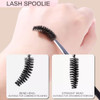 KINGMAS Eyebrow Brush Spoolie Professional Double-Ended Angled Eye Brow Brush for Lining and Shaping Brows or Lashes (Black)