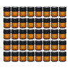 Elfenstall- 100pcs 1ml (1/4 dram) Amber Mini Glass Bottle 1cc Amber Vial Small Essential Oil Perfume liquid Sample Bottle + 1PC Clean Cloth