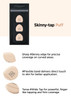 JUNG SAEM MOOL Skinny Tap Puff 3pcs, Mini Precision Puff for Concealer and Touch-Up, Ultra-Slim Fitting Makeup Sponge for Seamless Coverage Around No