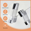 longway Silver Airless Cosmetic Cream Pump Bottle Travel Size Dispenser Refillable Containers?1oz/30ml,pack of 6