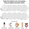 10pcs Powder Puff Cotton Cosmetic Powder Face Makeup Puffs Pads with Ribbon for Loose and Foundation 2.36 inch. (White)