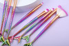 Tenmon 10 Pcs Mermaid Eye Makeup Brushes Set, Professional Eyeshadow Makeup Brushes Set with Soft Synthetic Hairs for Eyeshadow, Concealer, Eyeliner,