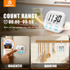 2 Pack Digital Kitchen Timer for Cooking Big Digits Loud Alarm Magnetic Backing Stand Cooking Timers for Baking White