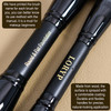 LORYP Black Makeup Brushes 2Pcs Duo End Foundation Powder Brush Set, Blush & Highlighter Brush and Round & Flat Foundation Brush