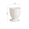 luzen 2Pcs Ceramic Egg Cups Porcelain Single Egg Stand Holders Egg Cup Tray Kitchen Gadgets Tools for Hard Boiled Eggs Breakfast Party Dinning, White