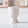 luzen 2Pcs Ceramic Egg Cups Porcelain Single Egg Stand Holders Egg Cup Tray Kitchen Gadgets Tools for Hard Boiled Eggs Breakfast Party Dinning, White