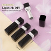 Allwon 10Pcs Black Empty Lipstick Tubes DIY Lip Balm Container (Rectangle Tube)