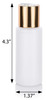 JUVITUS 2 oz Clear Natural Refillable Plastic Squeeze Bottle with Gold Metal Disc Cap Top - (12 Pack)