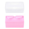 Blulu 50 Packs Minifalse Eyelash Storage Box Empty False Eyelash Care Storage Case Box Container Holder Plastic Lash Cases Makeup Organizer (Pink)