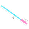 100 Pcs Silicone Mascara Wands Disposable Eyelash Brushes for Extensions Lash Applicators Makeup Tool Kit (Blue Handle/Pink Brush Head)