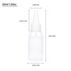 TRENDBOX 1oz / 30ml Plastic Bottle Pointed Mouth Top Cap for Essential Oils, Liquid - 12 Pack