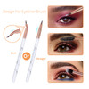 Eye Makeup Brushes DUAIU 16Pcs Eyeshadow brushes Eyebrow Eyeliner Blending Brush Premium Synthetic & Marble Handle Brushes sets with Pink Cosmetic Ba