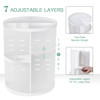 seinlife 360 Rotating Makeup Organizer,DIY Adjustable Spinning Holder,Foldable Cosmetic Storage Display box,Large Capacity Make up Caddy Shelf,Fits C