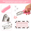 150 Pieces Heart Shaped Lash Extension Refill Filler Loyalty Punch Cards with Metal Single Handheld Hole Paper Punch Puncher for Eyelash Extensions B