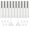 GTHER 10PCS 10ML Empty Lip Gloss Containers Tube with Wand, Refillable Lip Balm Bottles, Lipstick Sample Container and Funnel and Rubber Stoppers for