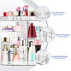 MISERWE 360 Rotating Makeup Organizer, DIY Adjustable Makeup Carousel Spinning Holder Rack, Large Capacity Cosmetic Brush Lipstick Storage Organizer