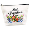 Charmoly Grandma Makeup Bag - Best Grandma Ever - Mother's Day and Birthday Gift for Grandmother, Nana, Mom from Granddaughter
