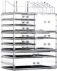 Cq acrylic Clear Makeup Storage Organizer Drawers Skin Care Large Cosmetic Display Cases Stackable Storage Box With 11 Drawers For Dresser 1 Pack