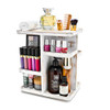 Sorbus 360° Makeup Organizer - Grey Rustic Wood Storage Carousel for Cosmetics, Make Up, Skin Care Organizer - Rotating Makeup Organizer for Vanity,