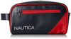 Nautica Mens Accessories Men's Top Zip Travel Kit Toiletry Bag Organizer Accessory, red, One Size