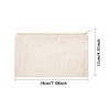 Gejoy 10 Pieces Cosmetic Canvas Pouch Bag Multipurpose Makeup Bag with Zipper Cotton Canvas Travel Toiletry Pouch DIY Craft(S,Beige)