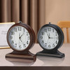 amusediy 10-inch Retro Mantel Desk Clock, Vintage Table Clock for Fireplace, Easy to Read, Silent Movement, Accurate Timing, Black