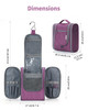 Narwey Small Hanging Toiletry Bag Women Travel Makeup Bag Organizer Toiletries Bag for Travel Size Essentials Accessories Cosmetics (Medium, Dark Pur