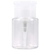 PANA 3oz Push Down Pump Dispenser Flip Top Cap Refillable Empty Bottle - Color: Clear - Lockable Travel Cosmetic Packaging Empty Bottle for Nail Poli