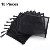 Outus 15 Pieces Mesh Bags Mesh Zipper Pouch Operation Christmas Makeup Bags Cosmetic Travel Organizer Pouch Pencil Case for Office travel(9.5 x 7.1 I