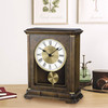 Bulova B1860 Vanderbilt Mantel Clock, Warm Walnut 12.25 x 9 x 4.75