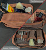 Genuine Leather Travel Cosmetic Bag - Hygiene Organizer Dopp Kit By Rustic Town (Brown)