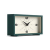 JONES CLOCKS® Odeon Desk Clock | Modern Rectangular Design | Green | Stylish Retro Look for Shelf, Table, Mantel or Bedside
